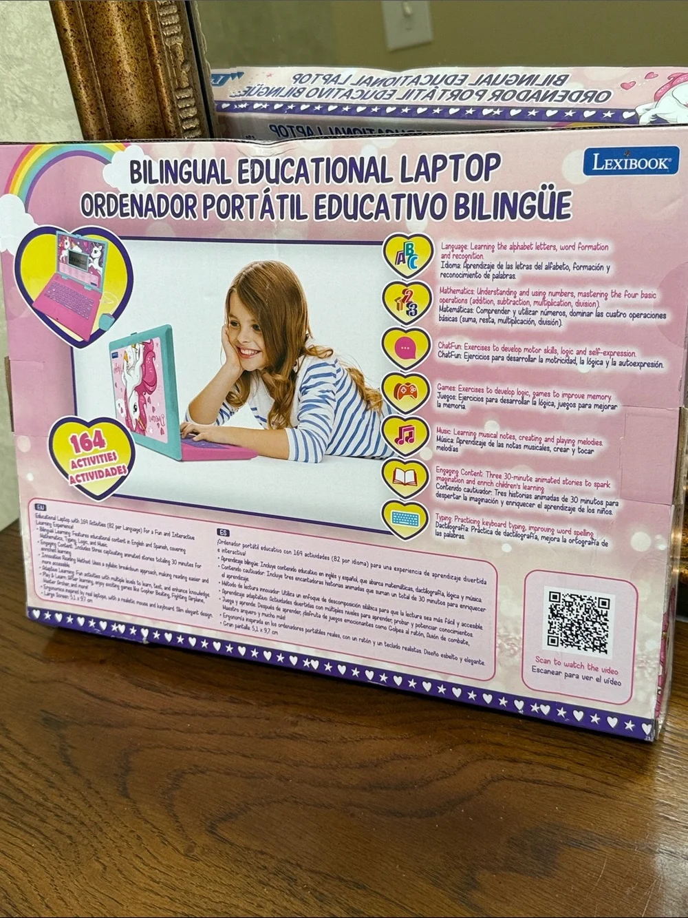 Unicorn Bilingual Educational Laptop Tablet - Pink & Teal. 164 Activities. 4+.